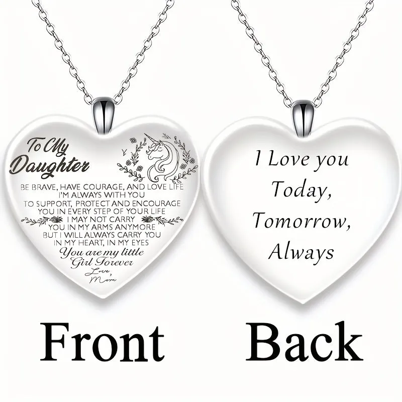 Heart Unicorn Pendant Necklace Stylish Jewelry Gift