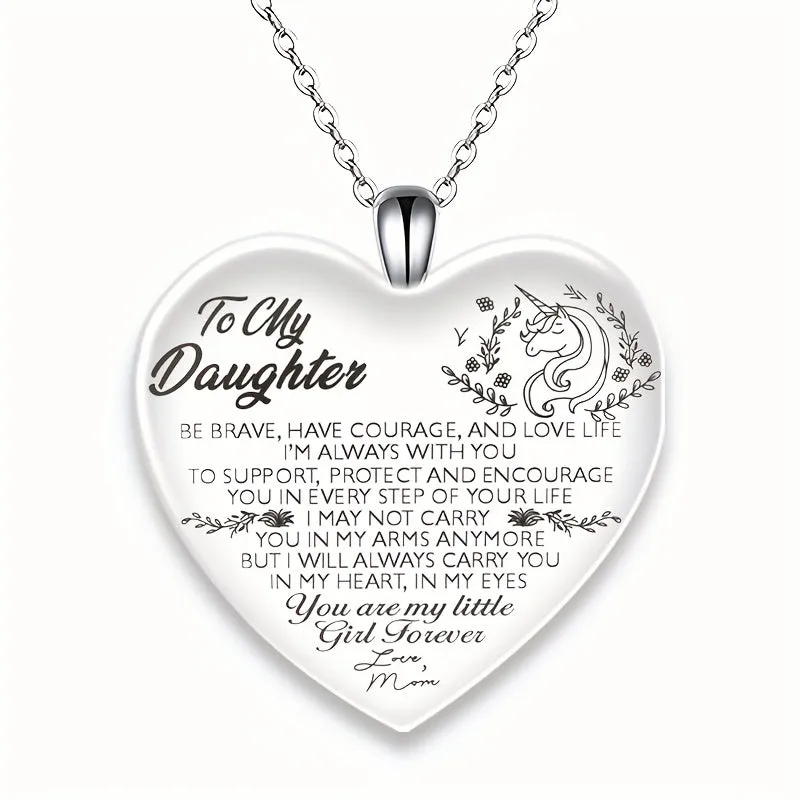 Heart Unicorn Pendant Necklace Stylish Jewelry Gift