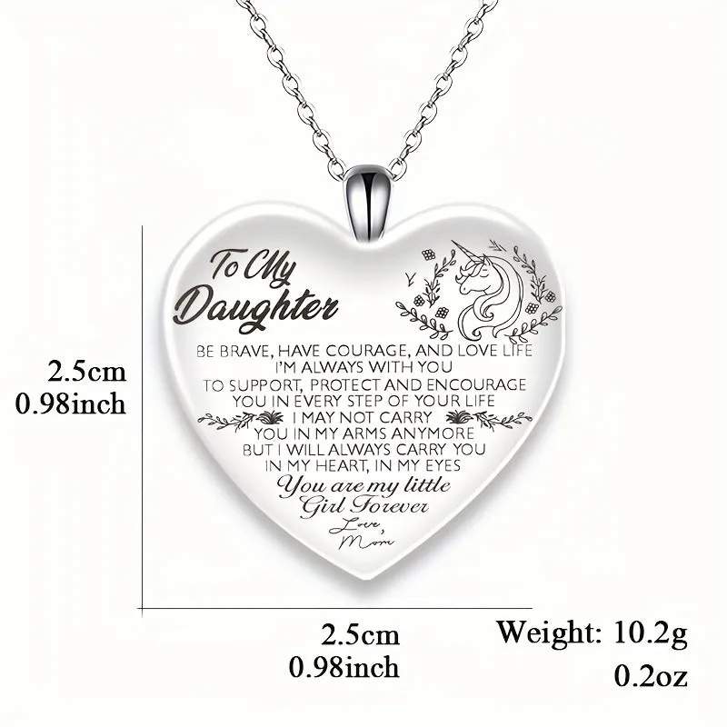 Heart Unicorn Pendant Necklace Stylish Jewelry Gift