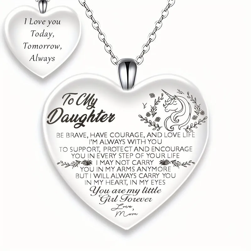Heart Unicorn Pendant Necklace Stylish Jewelry Gift