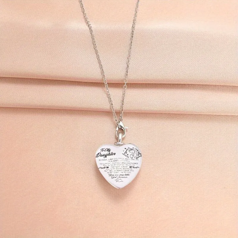 Heart Unicorn Pendant Necklace Stylish Jewelry Gift