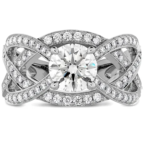 Hearts On Fire Intertwining Diamond Engagement Ring