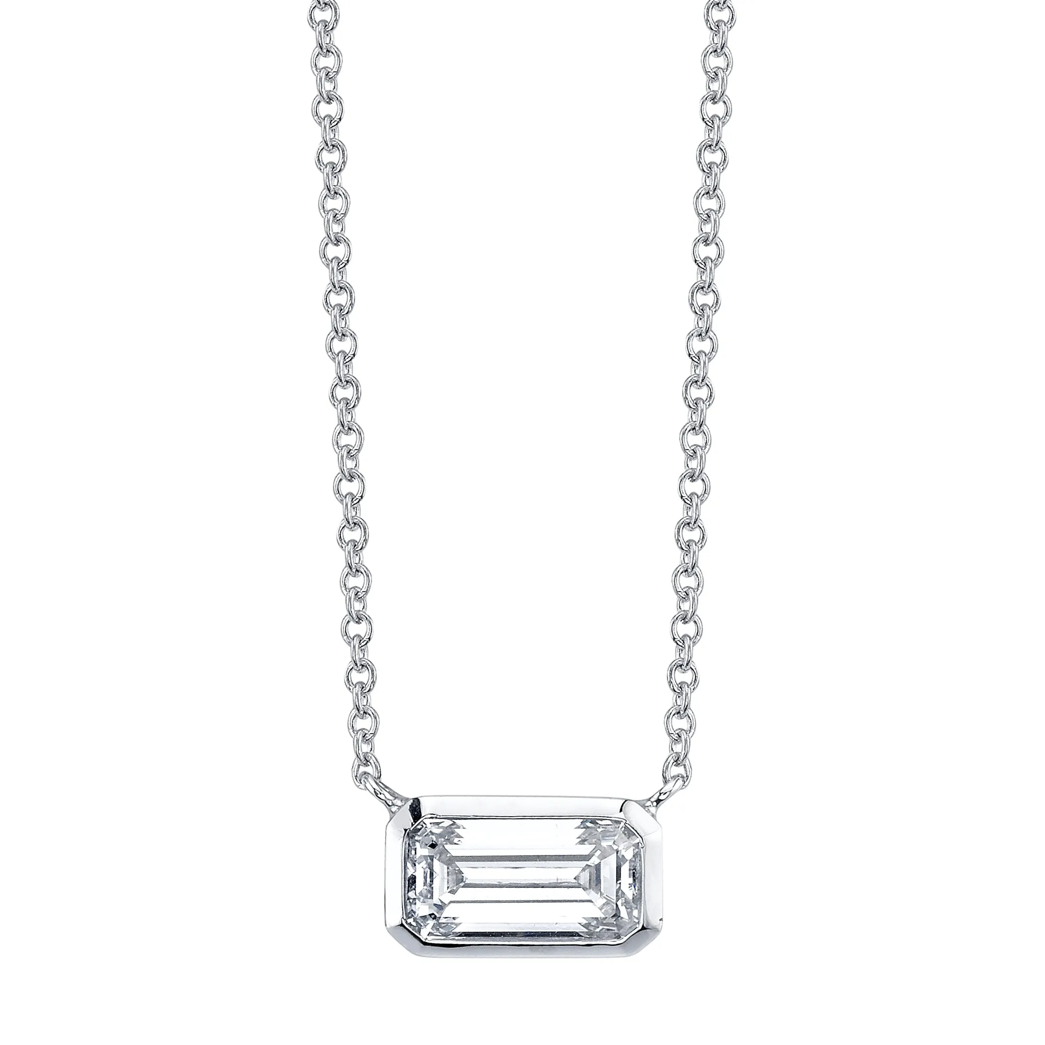 Horizontal Diamond Pendant