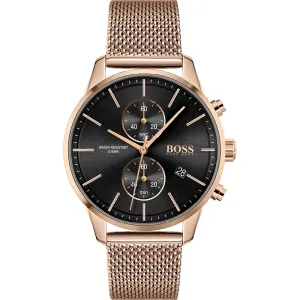 Hugo Boss Associate Rose Gold Mesh Men's Watch 1513806