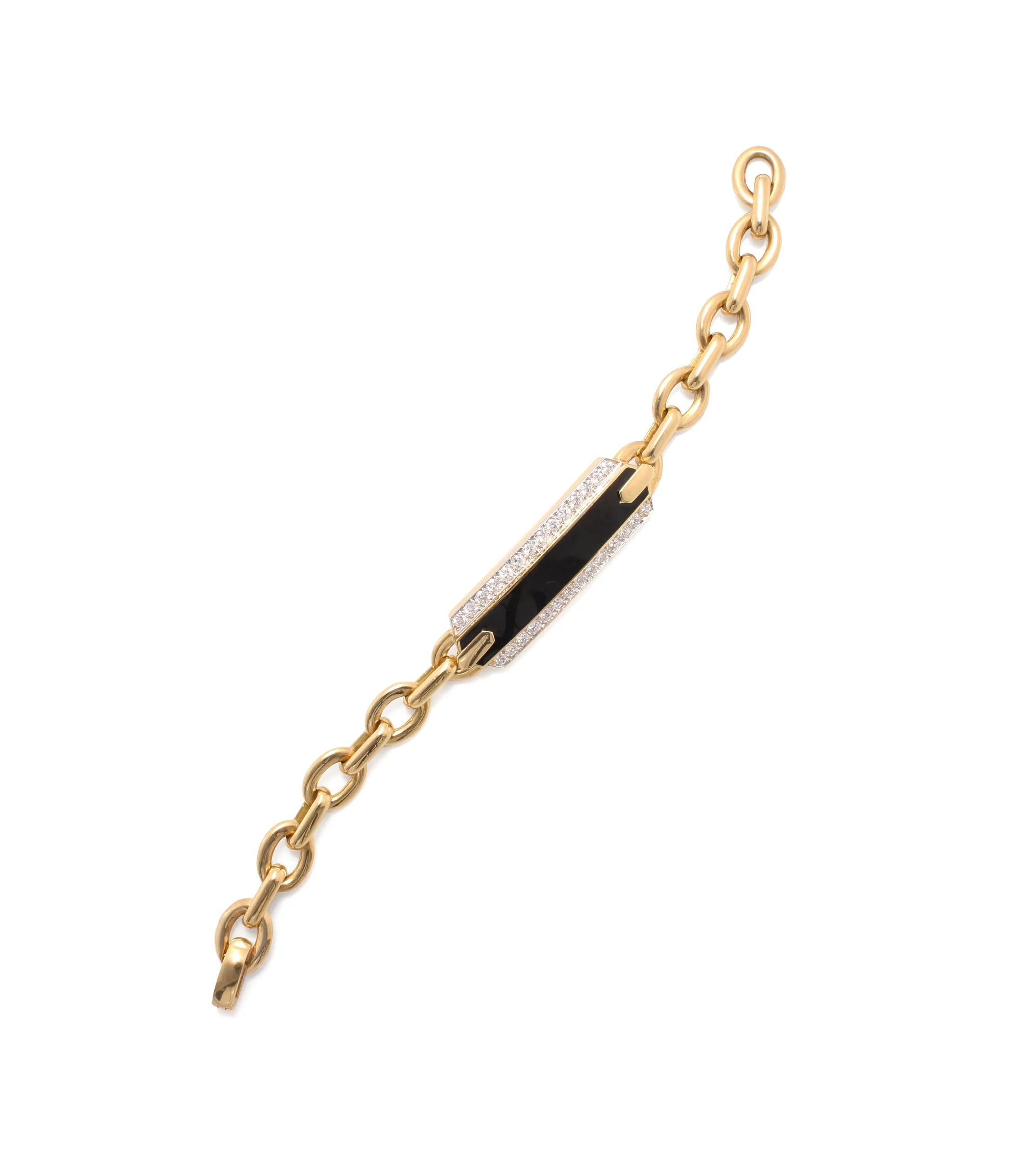 ID Bracelet, Black Enamel