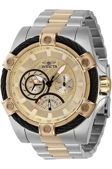 Invicta Stainless Steel Bolt Quartz Gold Dial, Band Color Multicolor Analog Watch - For Men 46867