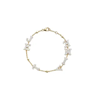 Je T'aime Diamond Letter Chain Bracelet