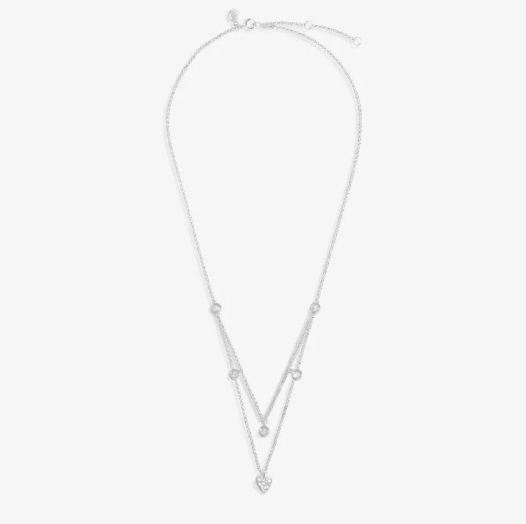 Joma Lumia Hammered Heart Silver Necklace
