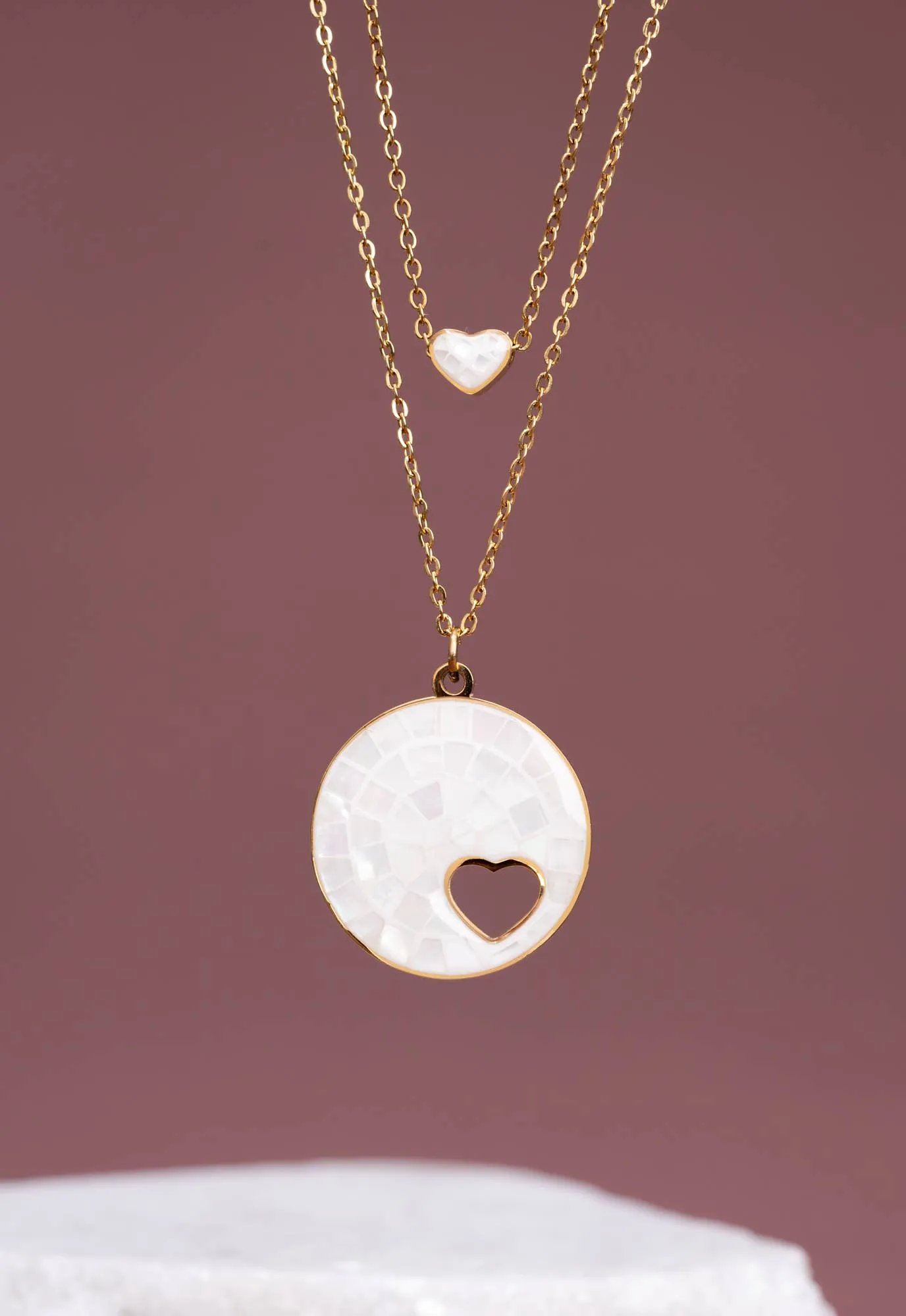 Journey Together Necklace Set in Mother of Pearl