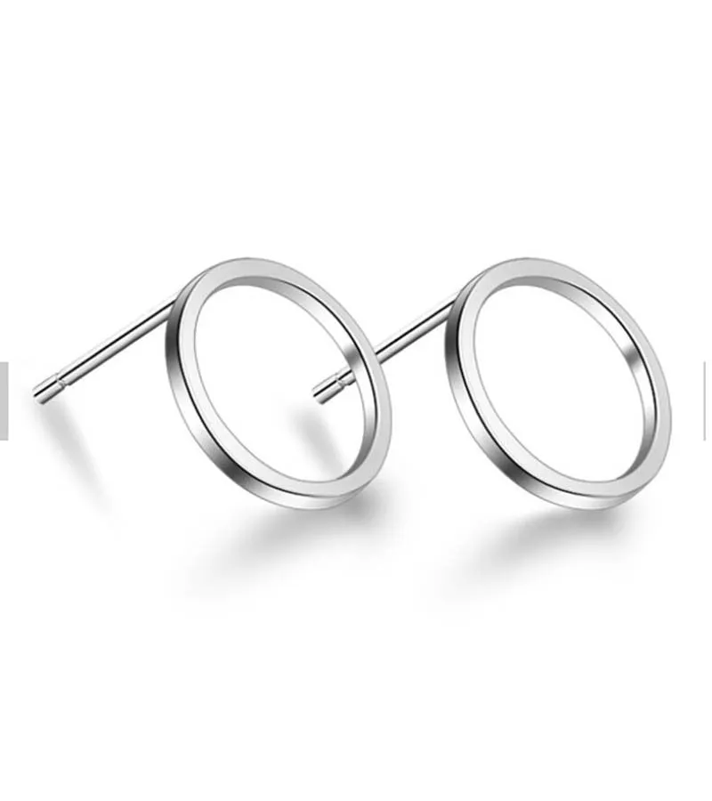 Karatcart Platinum Plated Circle Shaped Stud Earrings