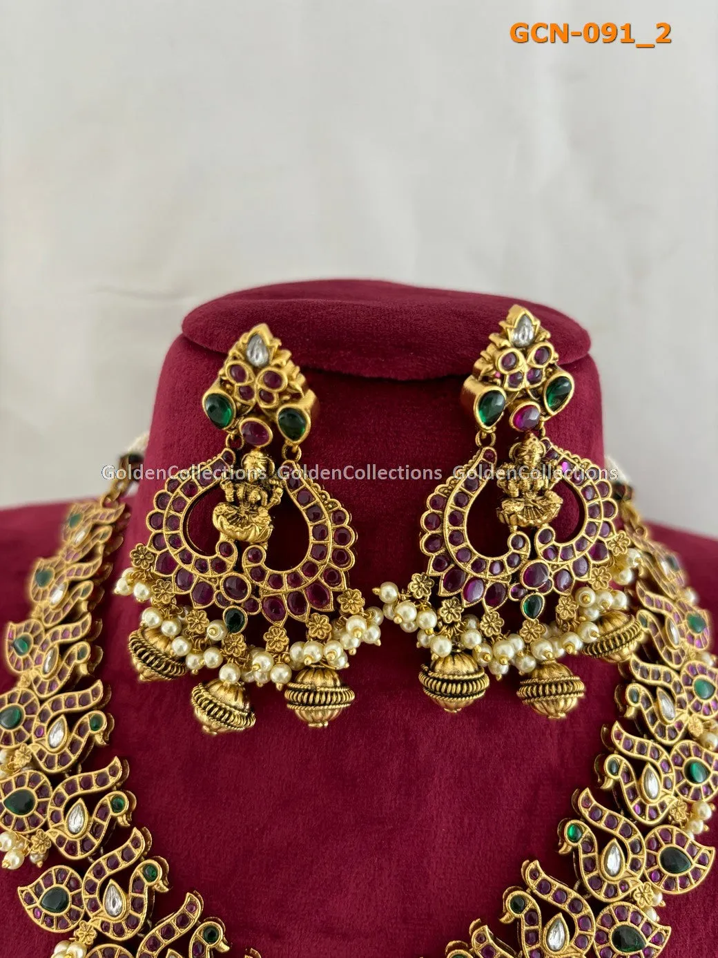 Kemp Kundan Bridal Necklace : Costume Jewelry Big Necklaces GCN-091