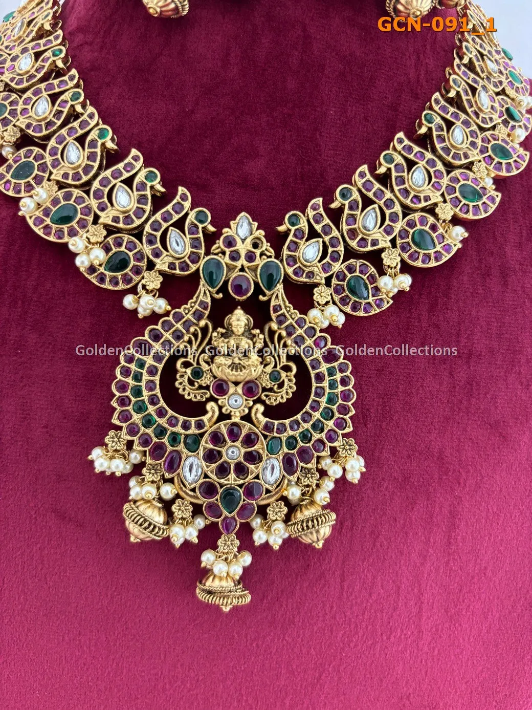 Kemp Kundan Bridal Necklace : Costume Jewelry Big Necklaces GCN-091