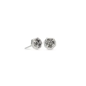 Kendra Scott Nola Stud Earrings in Rhodium Platinum Drusy
