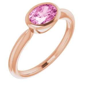 Lab-Grown Pink Sapphire Ring