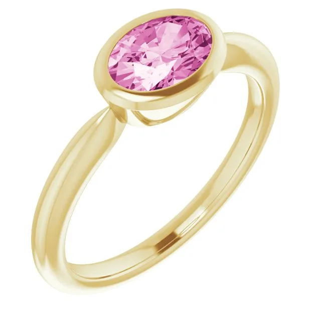 Lab-Grown Pink Sapphire Ring