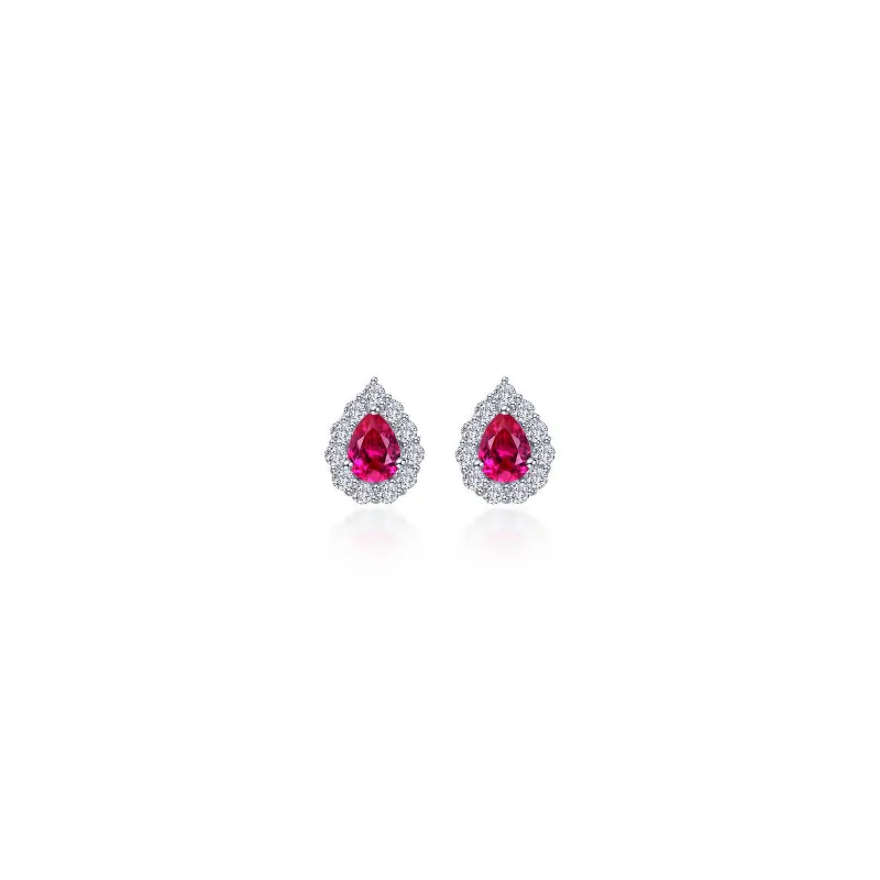 Lafonn 0.72 CTW Pear-shaped Halo Stud Earrings