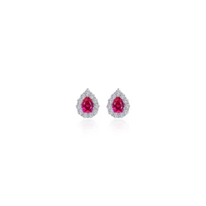Lafonn 0.72 CTW Pear-shaped Halo Stud Earrings