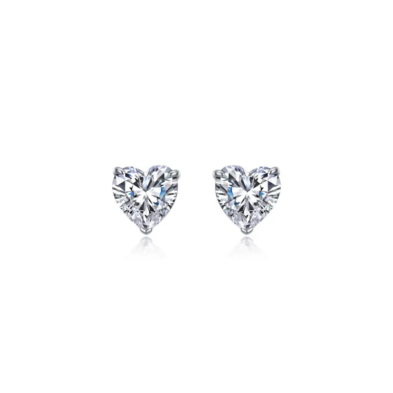 Lafonn 3.5 CTW Heart Solitaire Stud Earrings