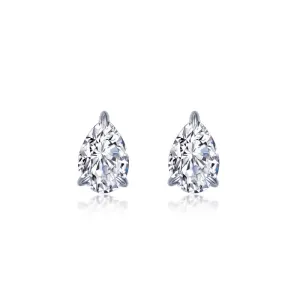 Lafonn 4 CTW Pear-Shaped Solitaire Stud Earrings