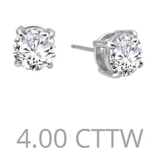 Lafonn 4.00 Carat Simulated Diamond Round Stud Earrings
