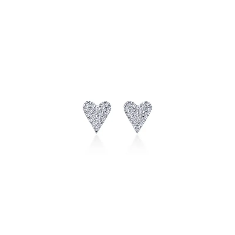 Lafonn Pave Heart Stud Earrings