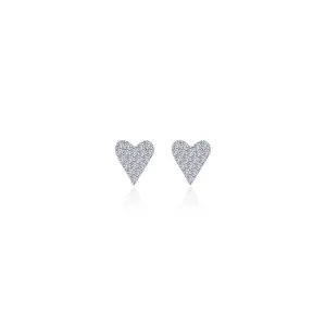 Lafonn Pave Heart Stud Earrings