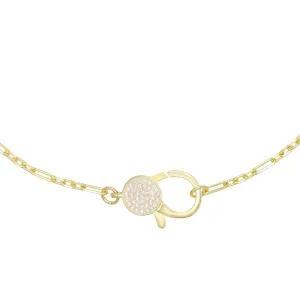 Large CZ Clasp Necklace