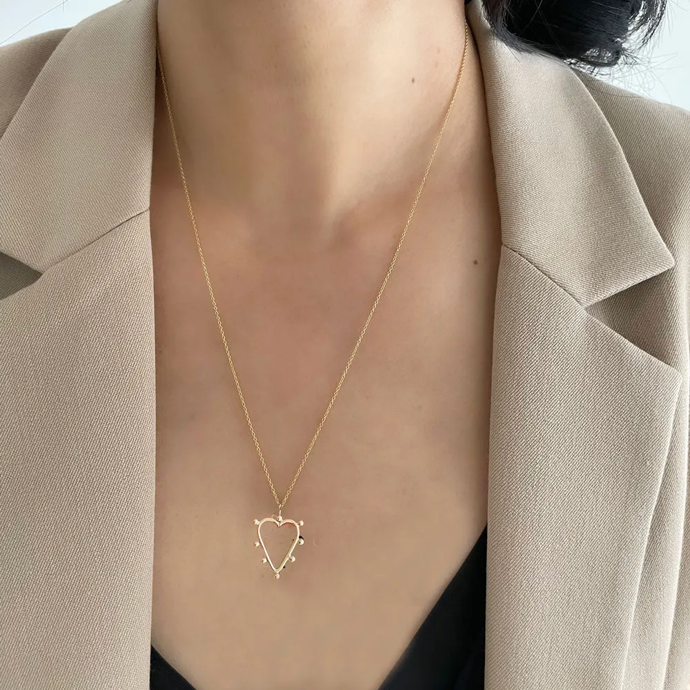 Large Heart Pendant Necklace