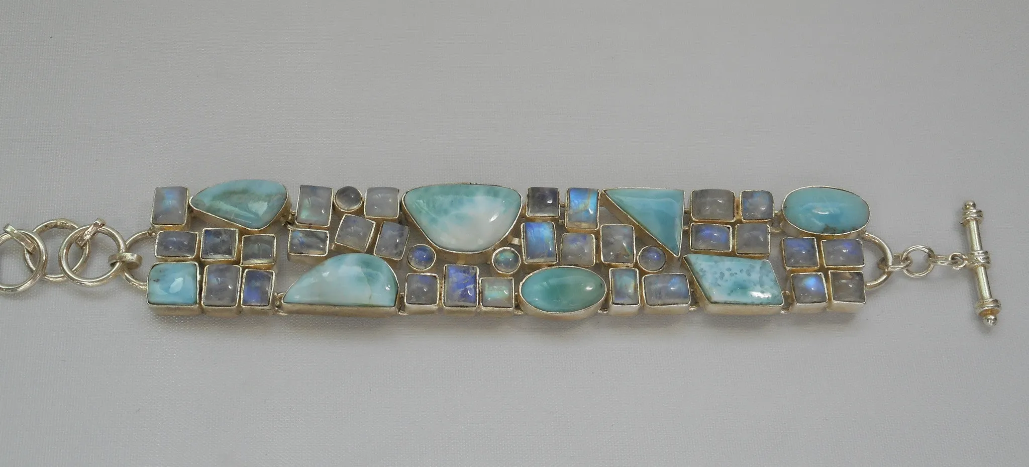 Larimar and Moonstone Bracelet 1