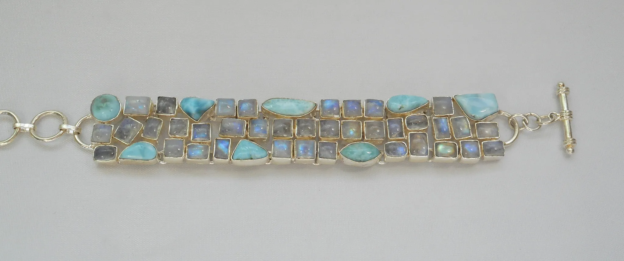 Larimar and Moonstone Bracelet 2