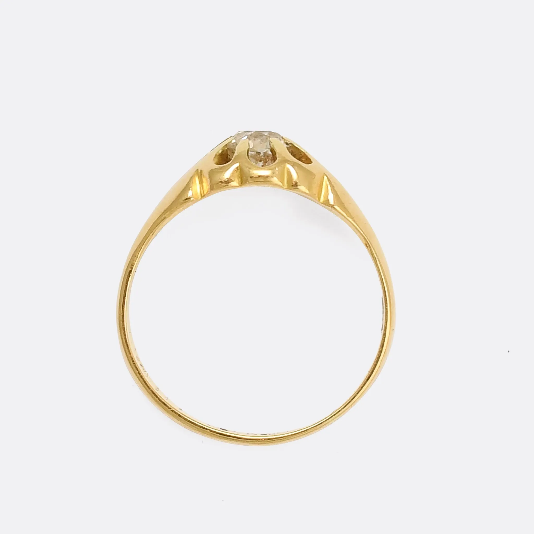 Late Victorian OMC Scalloped Solitaire Ring