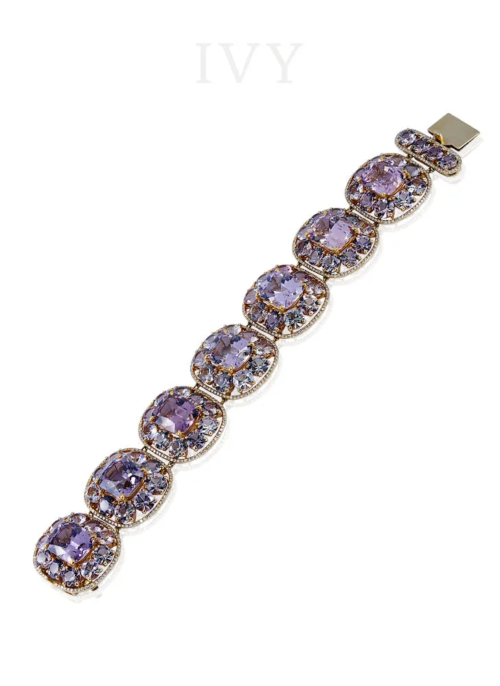 Lavender Spinel and Diamond Bracelet