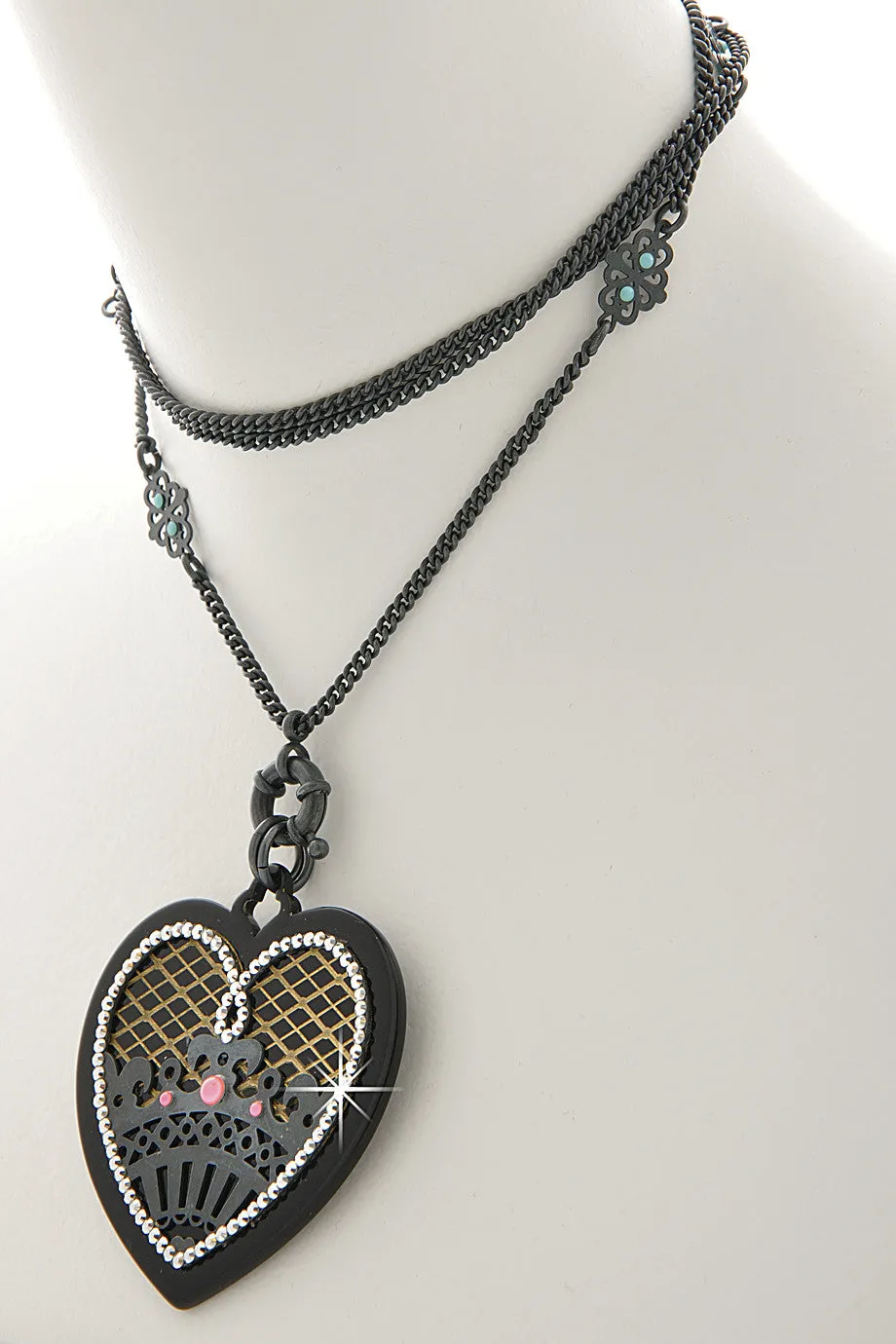 LK DESIGNS LOVE ME Multi Colored Pendant