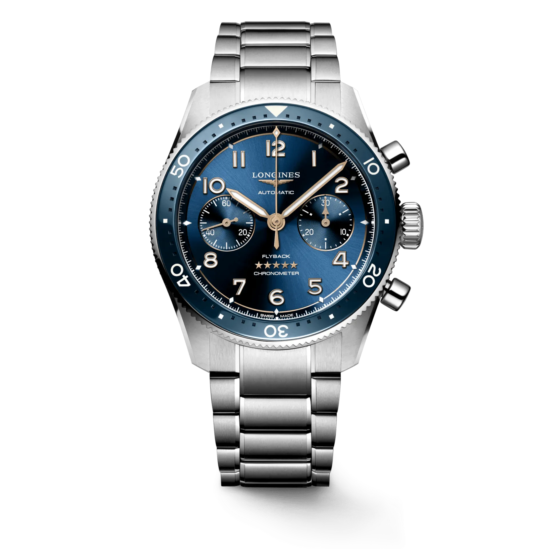 Longines Spirit Flyback 42mm Chronograph Blue Dial Men's Watch L38214936