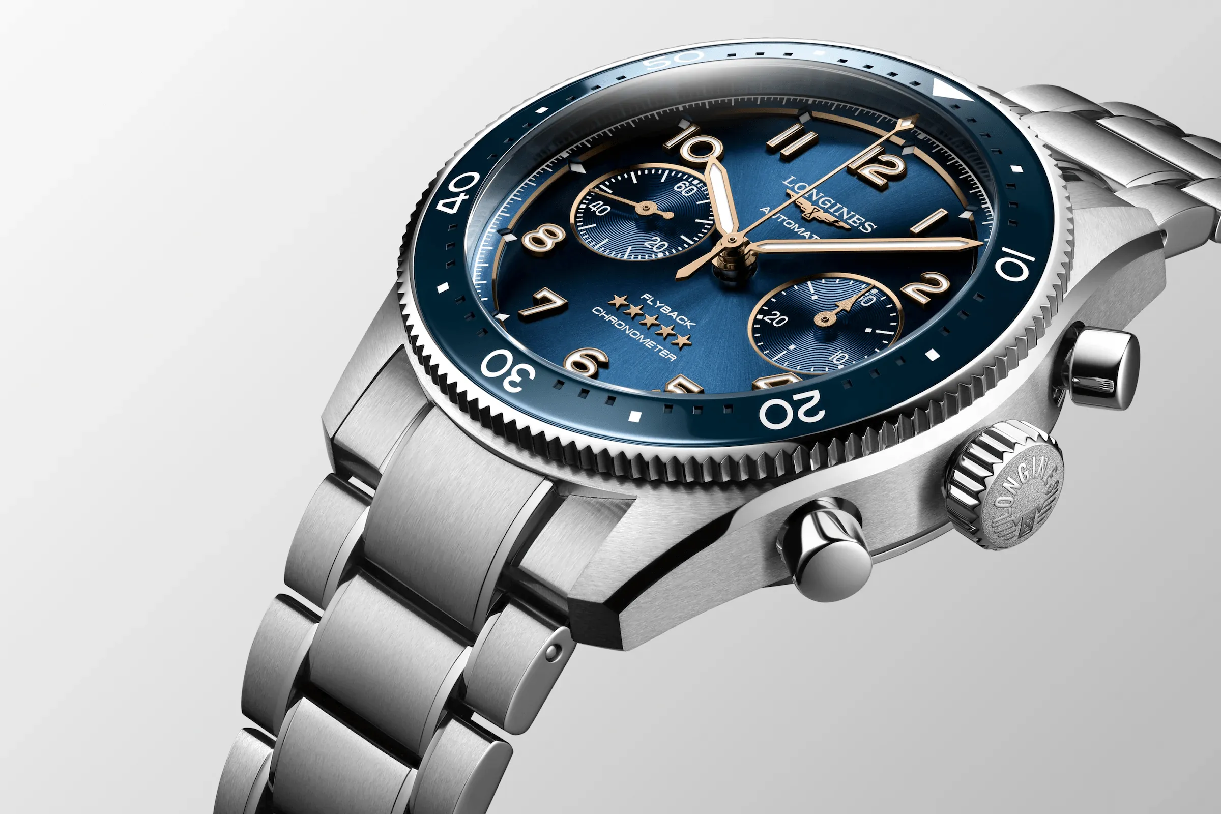 Longines Spirit Flyback 42mm Chronograph Blue Dial Men's Watch L38214936