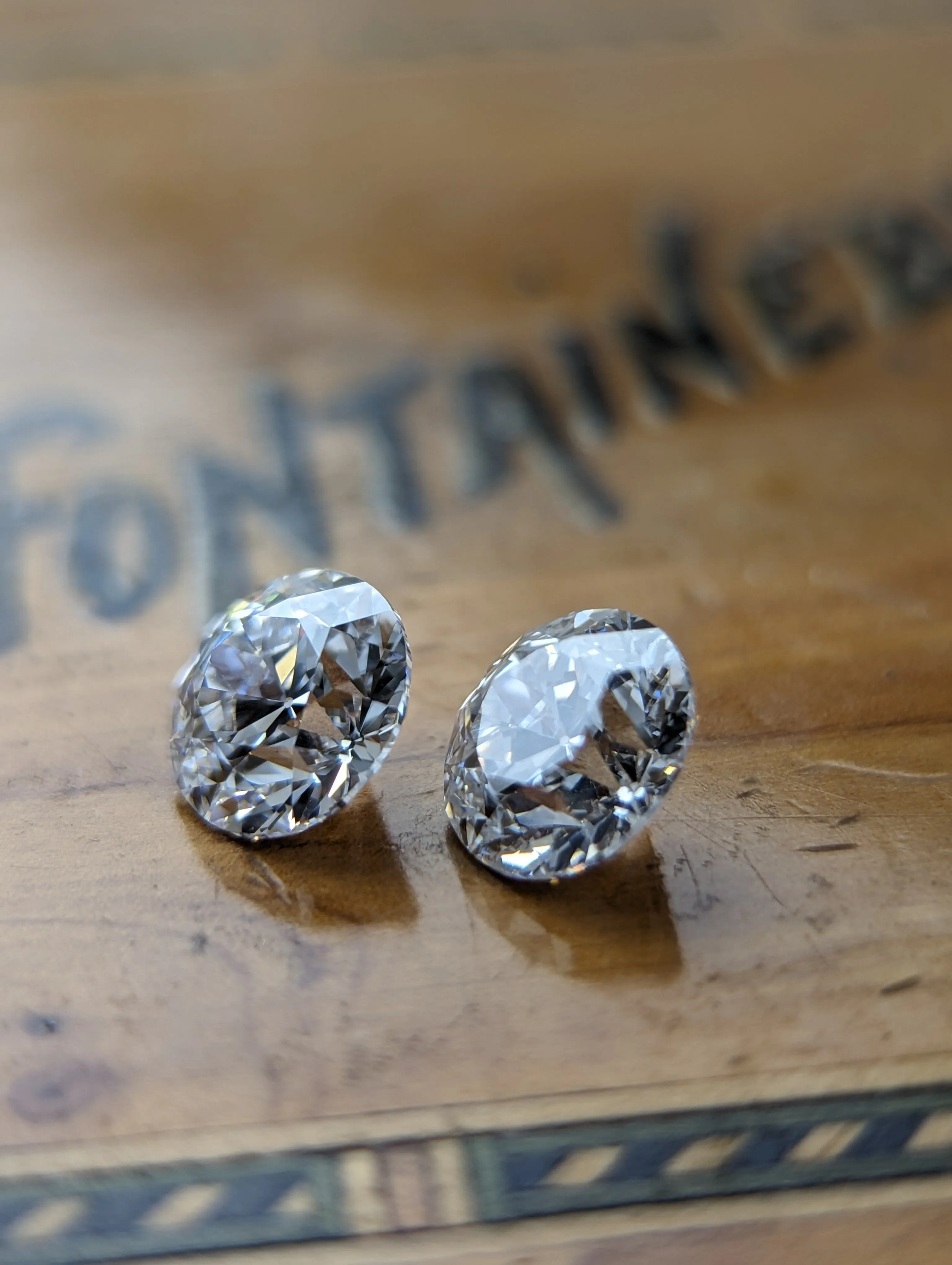 MADE TO ORDER 5CTW Lab grown OEC diamond studs 14k mount included.