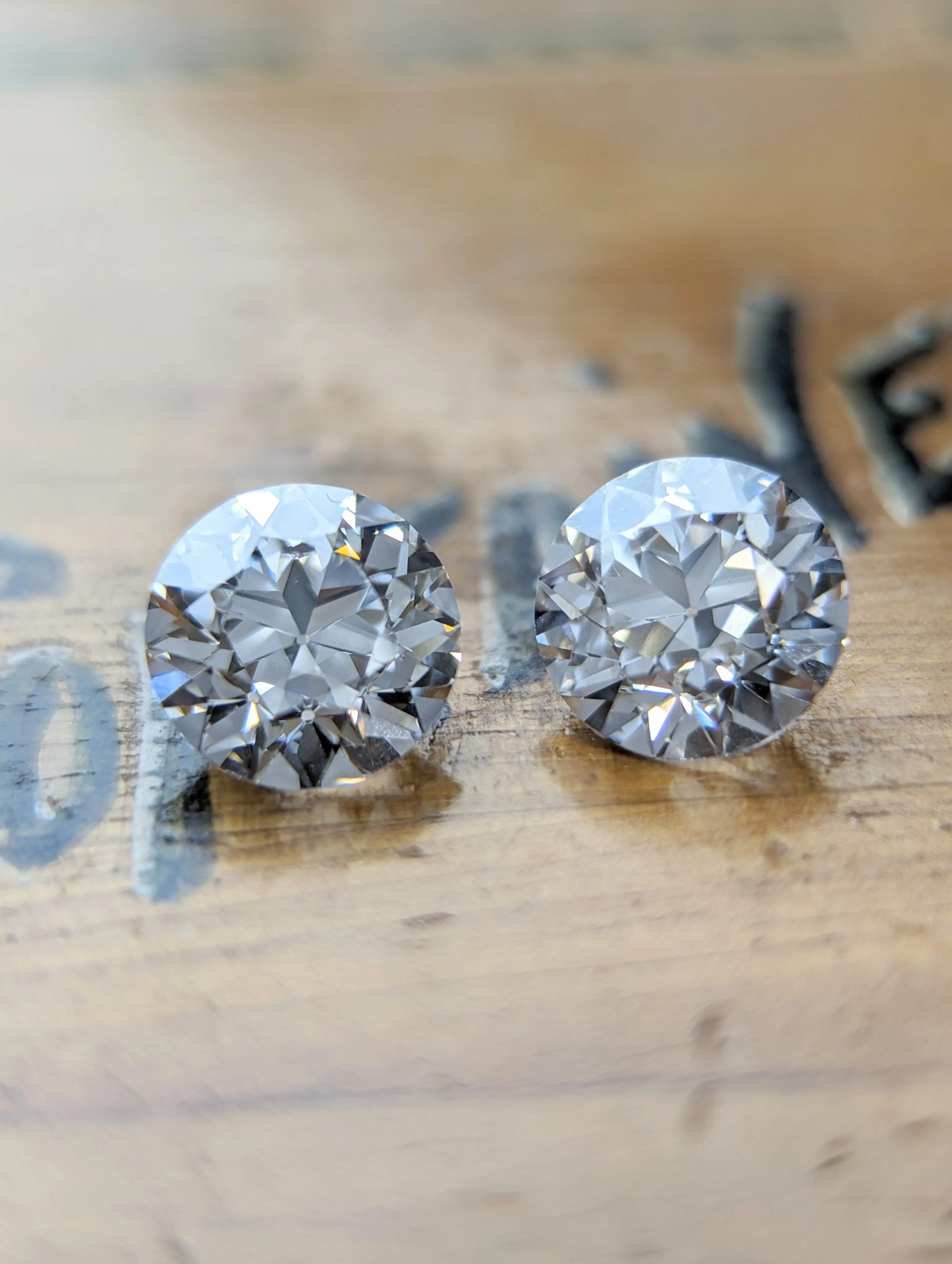 MADE TO ORDER 5CTW Lab grown OEC diamond studs 14k mount included.