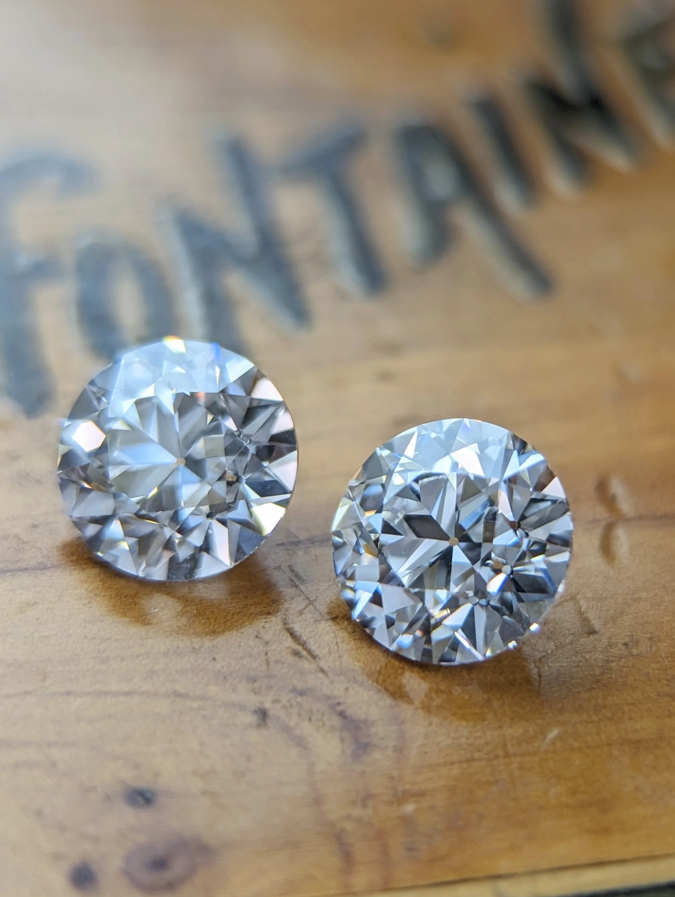 MADE TO ORDER 5CTW Lab grown OEC diamond studs 14k mount included.