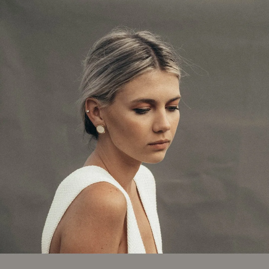 Magnetic Diamond Zircon Stud Earrings