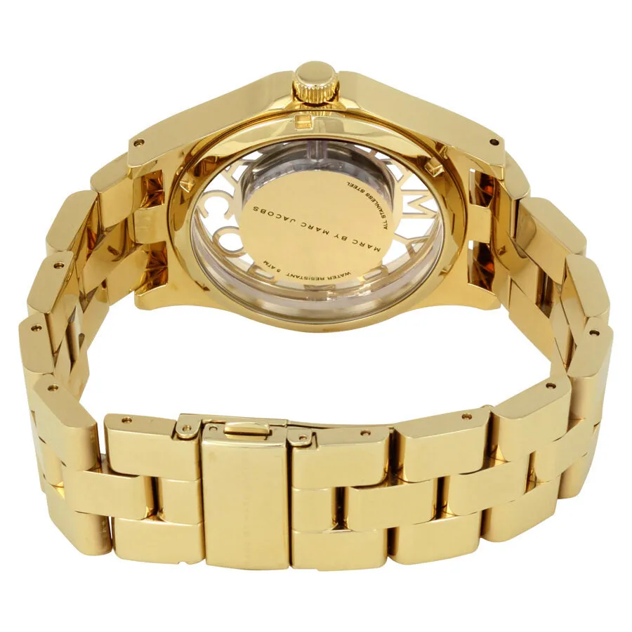 Marc by Marc Jacobs Henry Skeleton Gold Dial Ladies Watch MBM3206