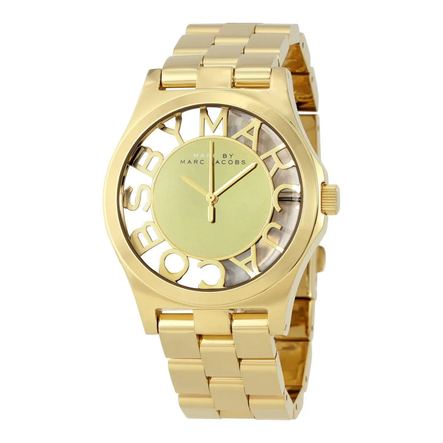 Marc by Marc Jacobs Henry Skeleton Gold Dial Ladies Watch MBM3206