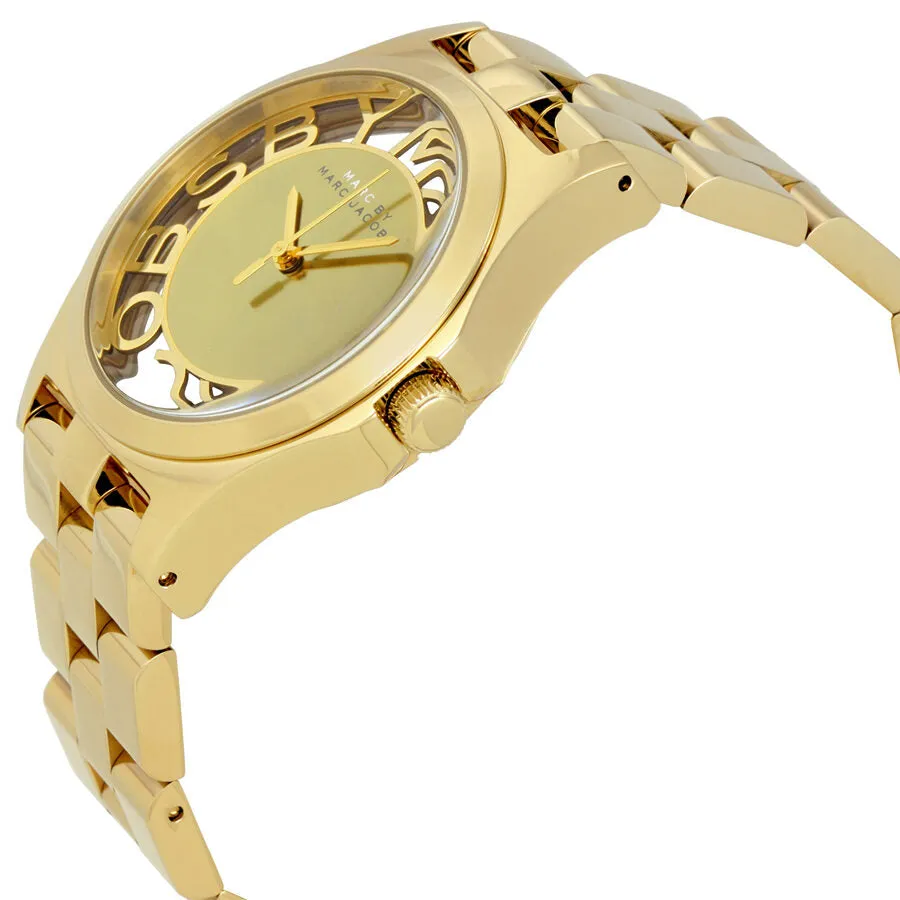 Marc by Marc Jacobs Henry Skeleton Gold Dial Ladies Watch MBM3206