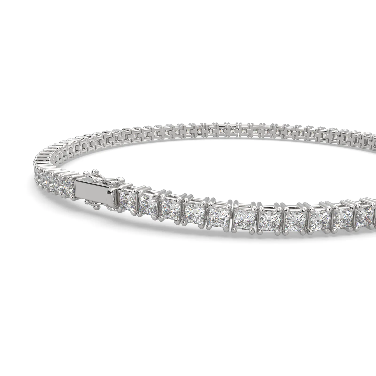Marigold Princess Cut Diamond Tennis Bracelet Prong Set (4 ctw)