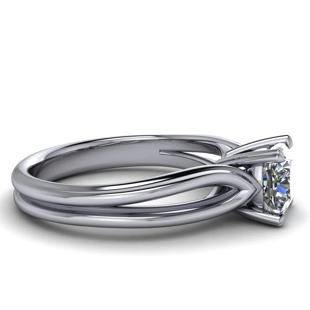 Martha Cushion Center Stone 4 Prong Split Shank Engagement Ring