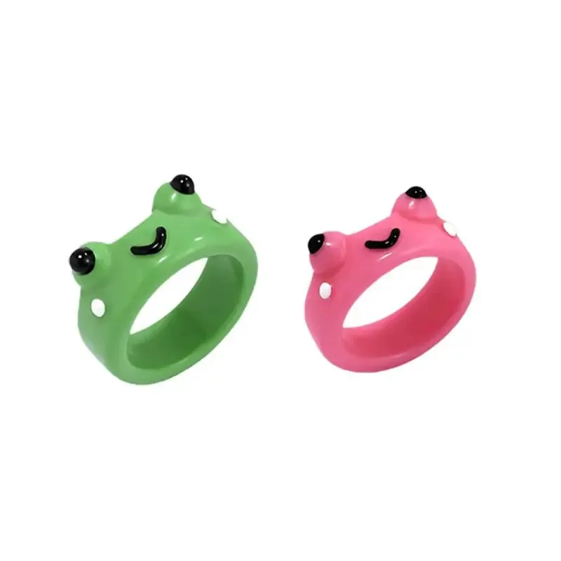 Matching Frog Couple Rings for a Cute Connection