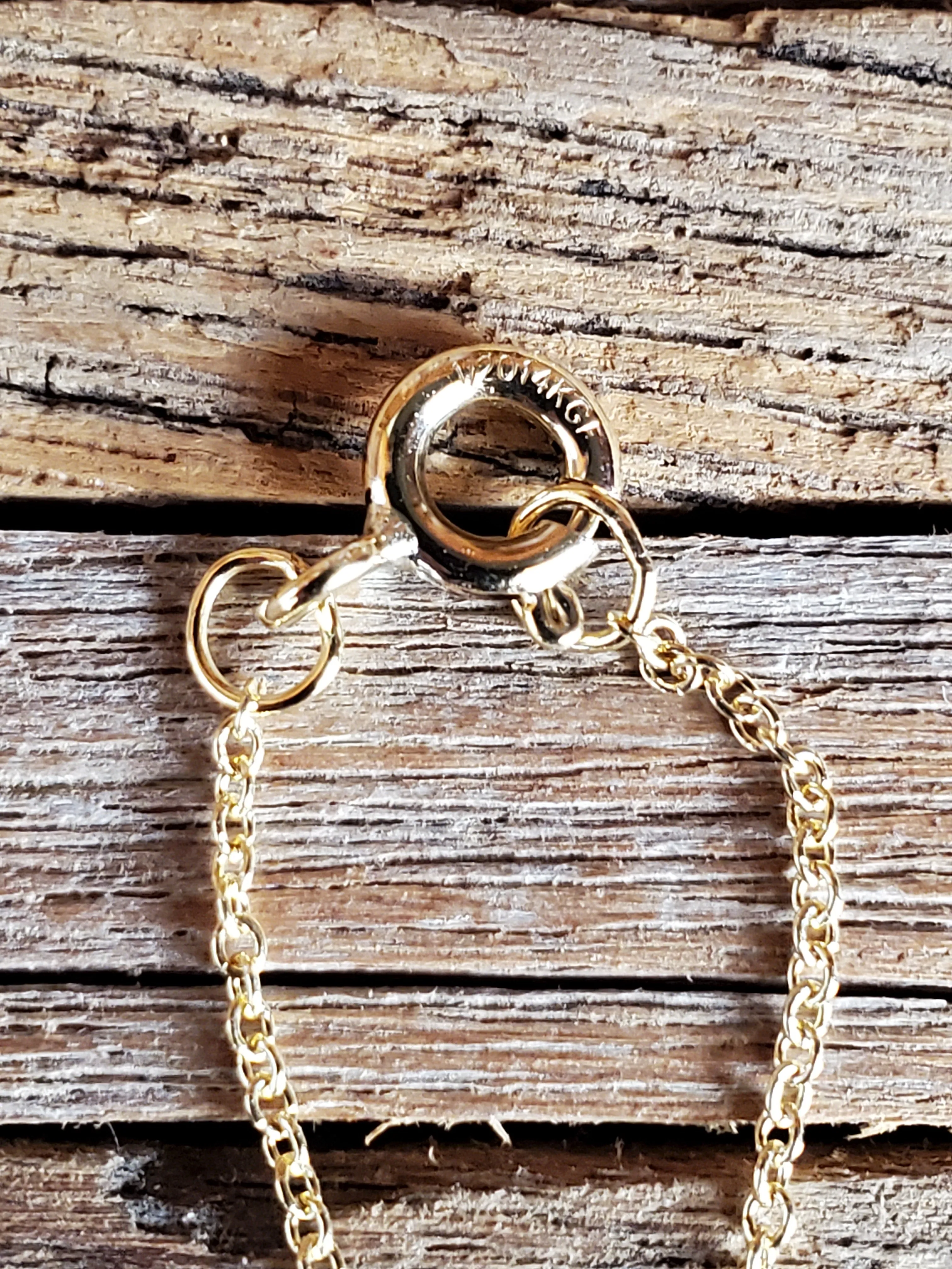 May Birthstone Gold-Filled Necklace (Emerald)