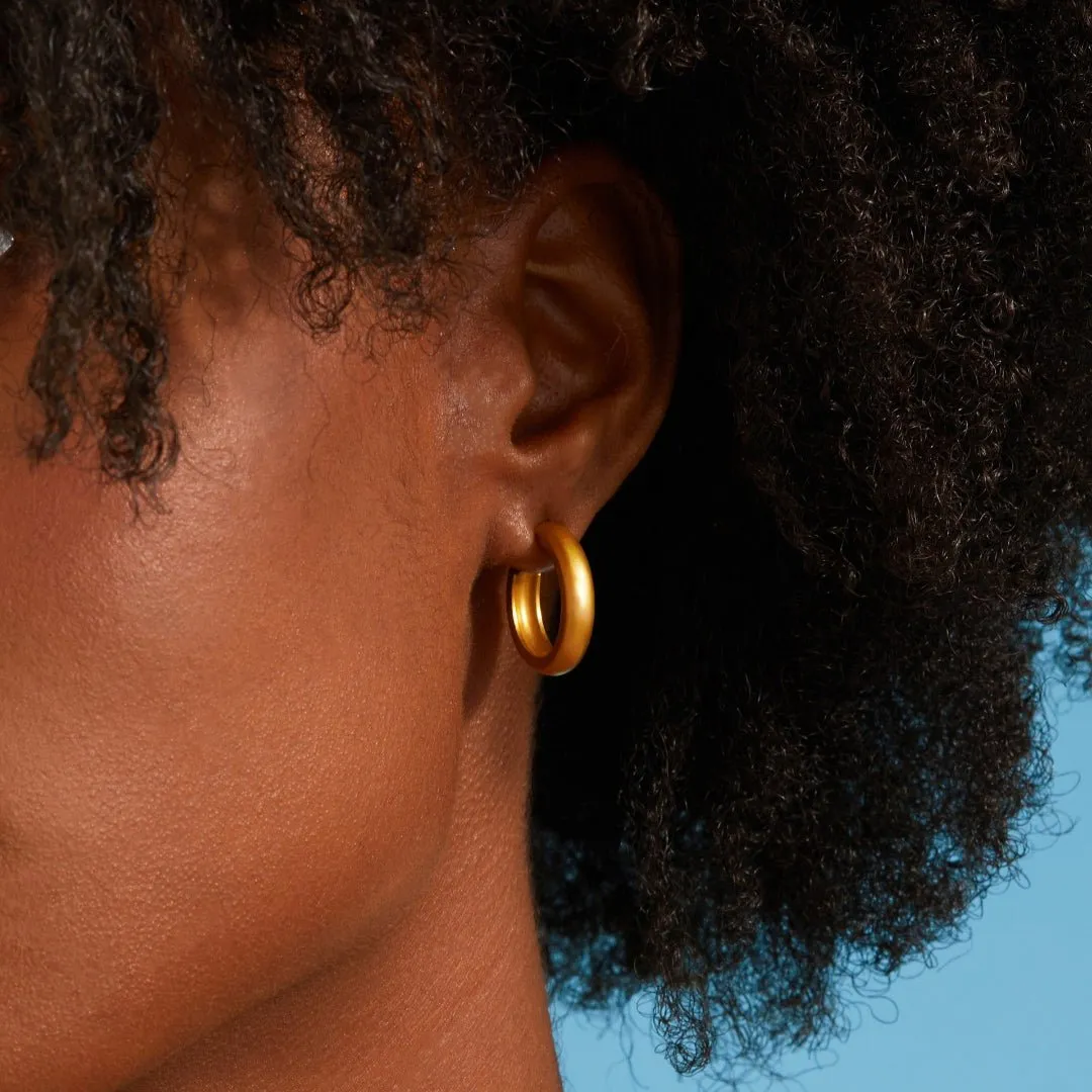 Medium Dome Hoop Earrings