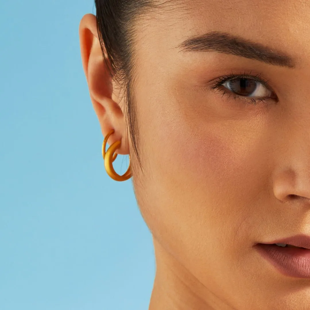 Medium Dome Hoop Earrings