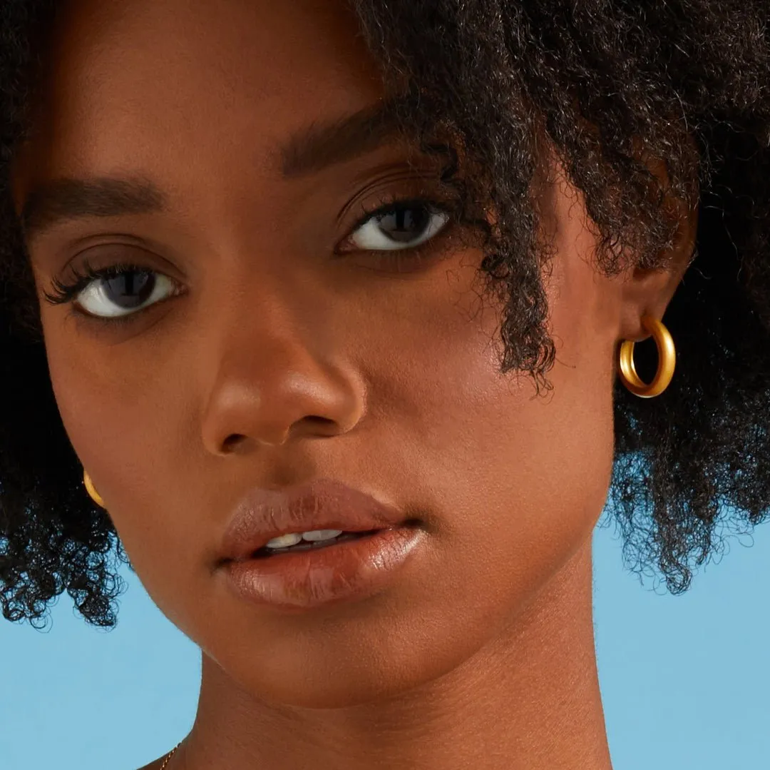 Medium Dome Hoop Earrings