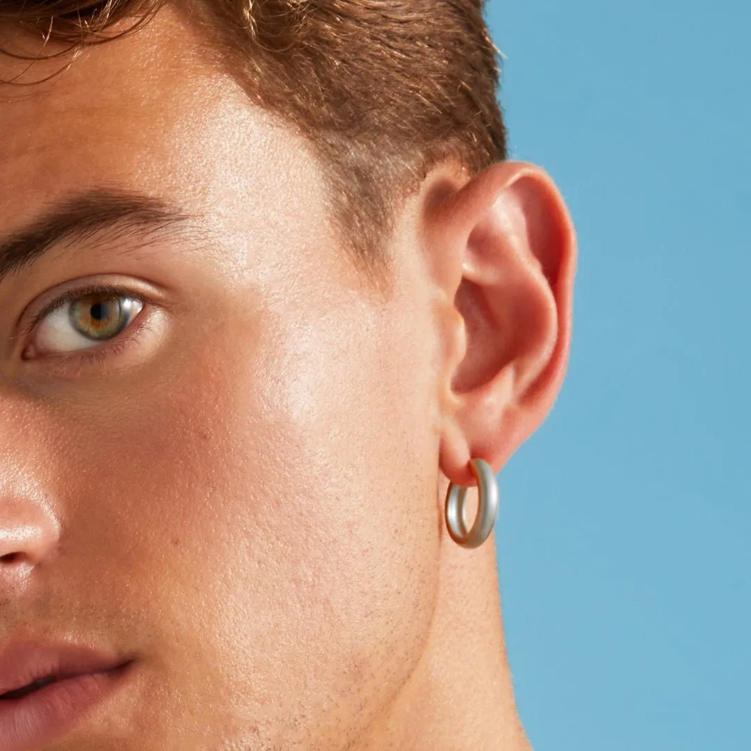 Medium Dome Hoop Earrings